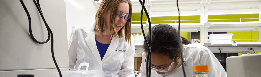 two women working in lab