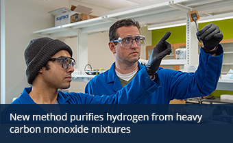 New method purifies hydrogen from heavy carbon monoxide mixtures