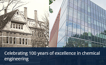 side-by-side images of a building from different eras