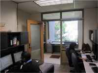 View three of the lab with a view of the Univesity Park from the window.