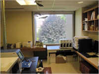 View four of the lab with a view of the Univesity Park from the window.